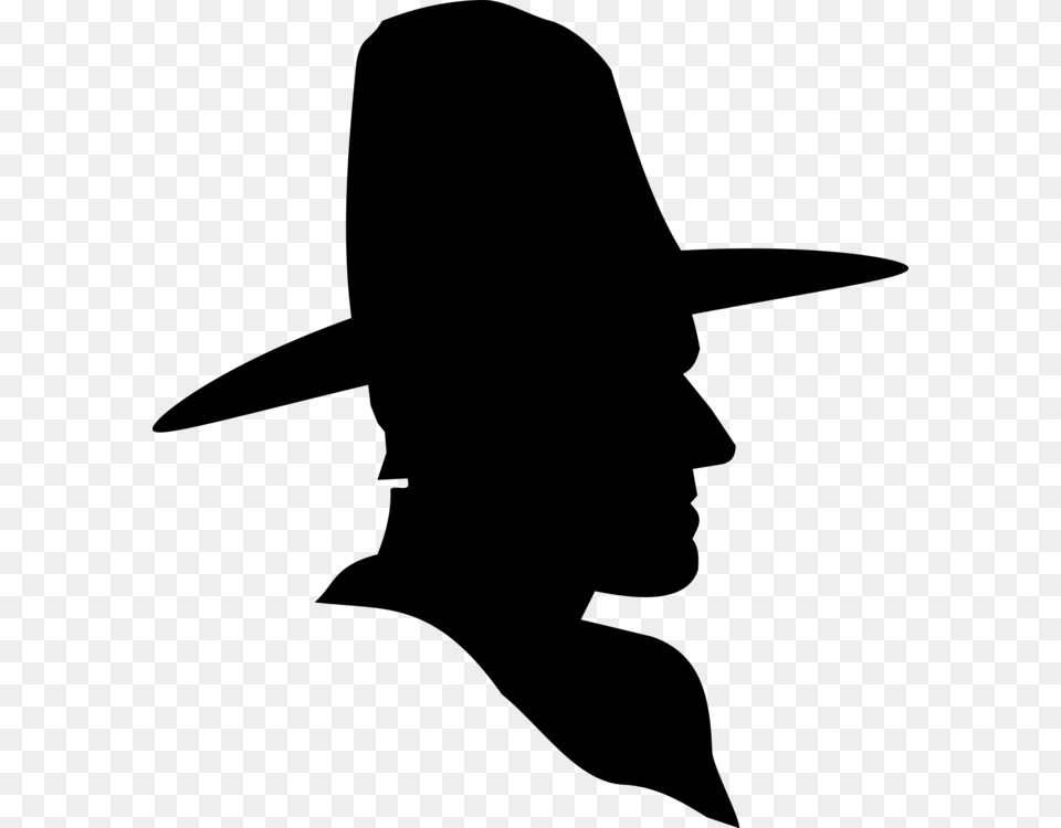 Hopalong Cassidy Silhouette Cowboy Western, Gray Free Png