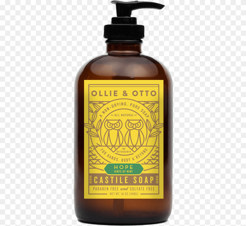 Hope Castile Soap Glass Bottle, Lotion, Aftershave, Cosmetics, Perfume Png Image