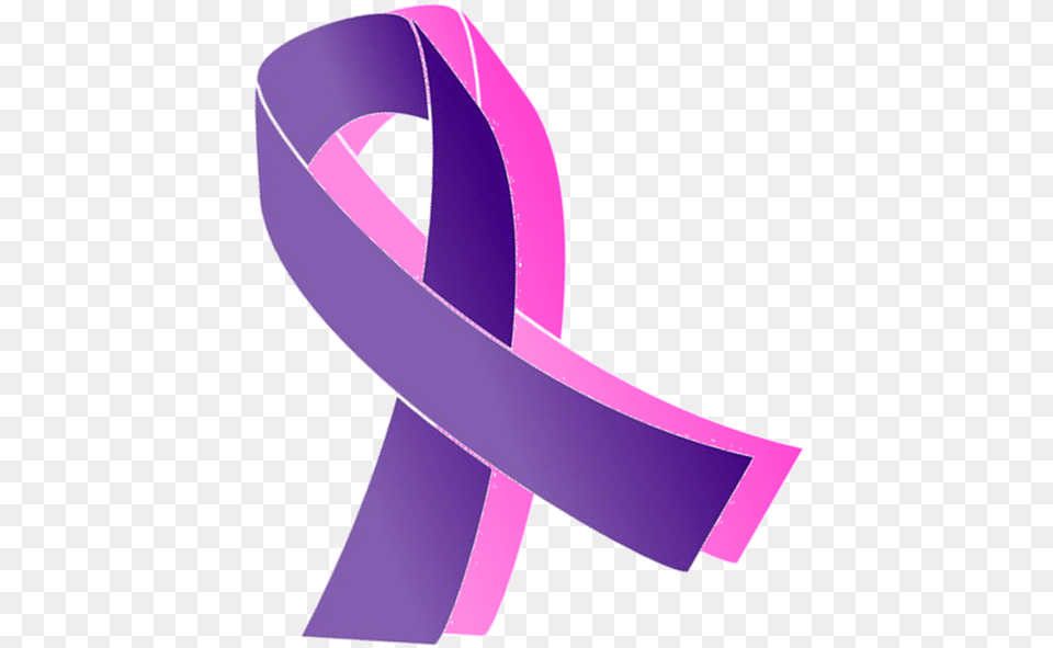 Hope Clipart Purple Ribbon Pink And Purple Cancer Ribbon, Symbol Free Transparent Png
