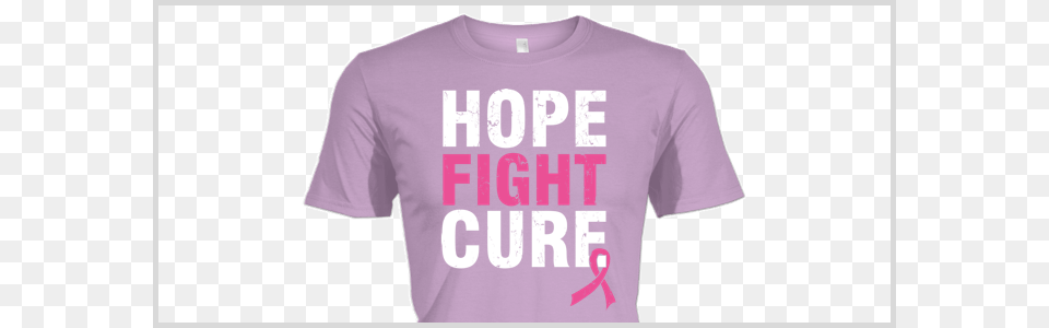 Hope Fight Cure Breast Cancer Awareness Shirt, Clothing, T-shirt Free Transparent Png