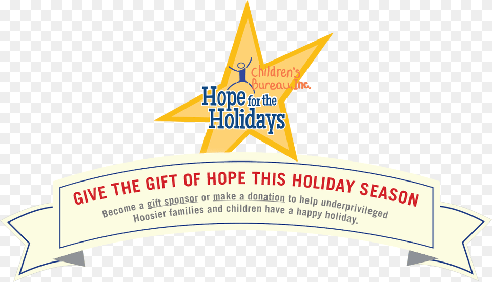 Hope For The Holidays Children39s Bureau Hope For The Holidays, Symbol, Star Symbol, Logo Free Png