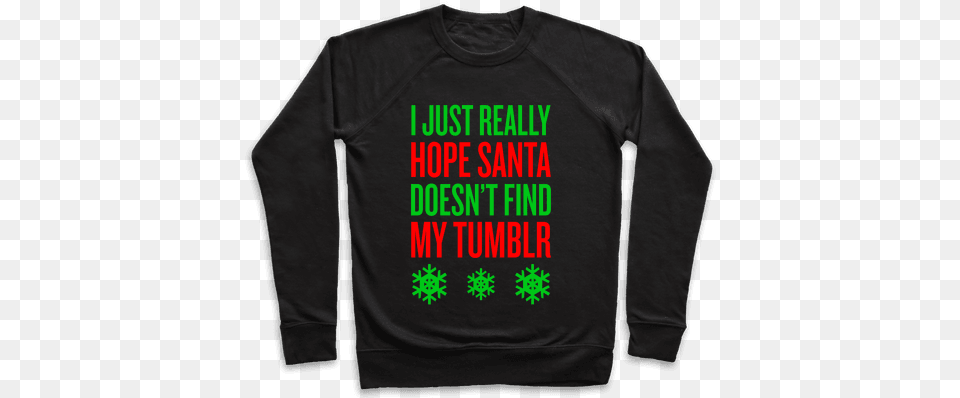 Hope Santa Doesn39t Find My Tumblr Pullover Pennywise X Mr Babadook, Clothing, Long Sleeve, Sleeve, T-shirt Png