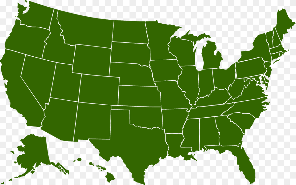 Hope This Helps Many Of You That Need Map Images Green United States Map, Chart, Plot, Atlas, Diagram Free Png Download