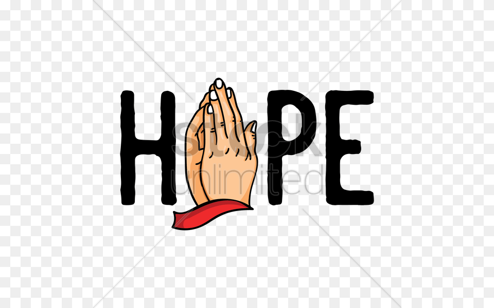 Hope With Hand Praying Vector Image, Body Part, Person Free Png