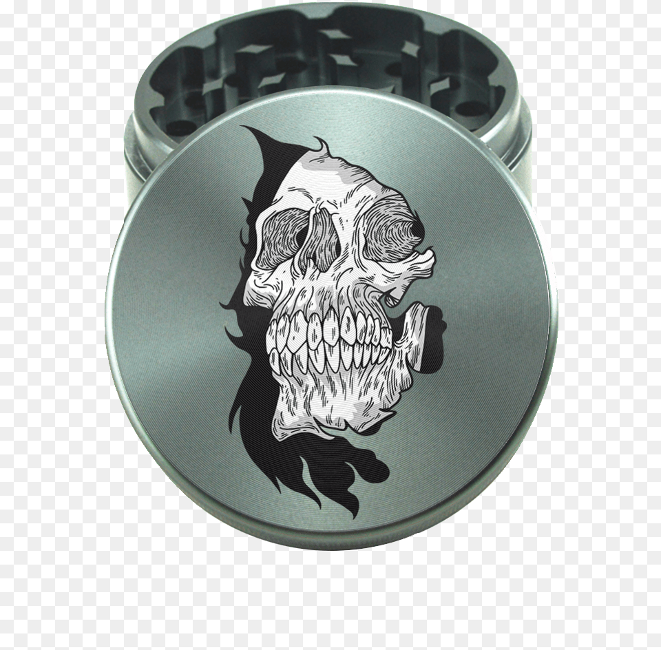 Hopeful Skull Grinder Silver, Accessories, Buckle, Person Free Transparent Png