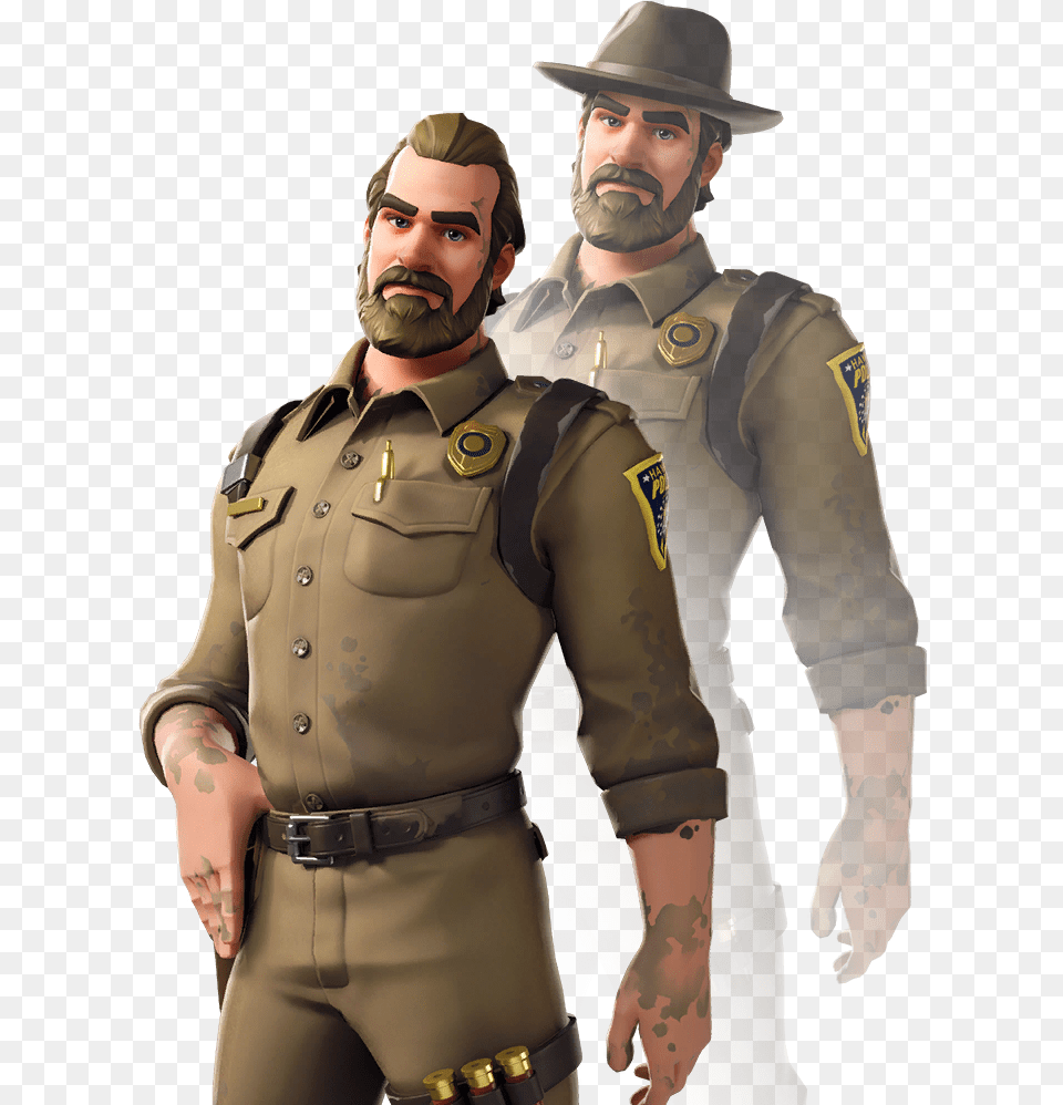 Hopper Stranger Things Fortnite, Adult, Person, Man, Male Free Png