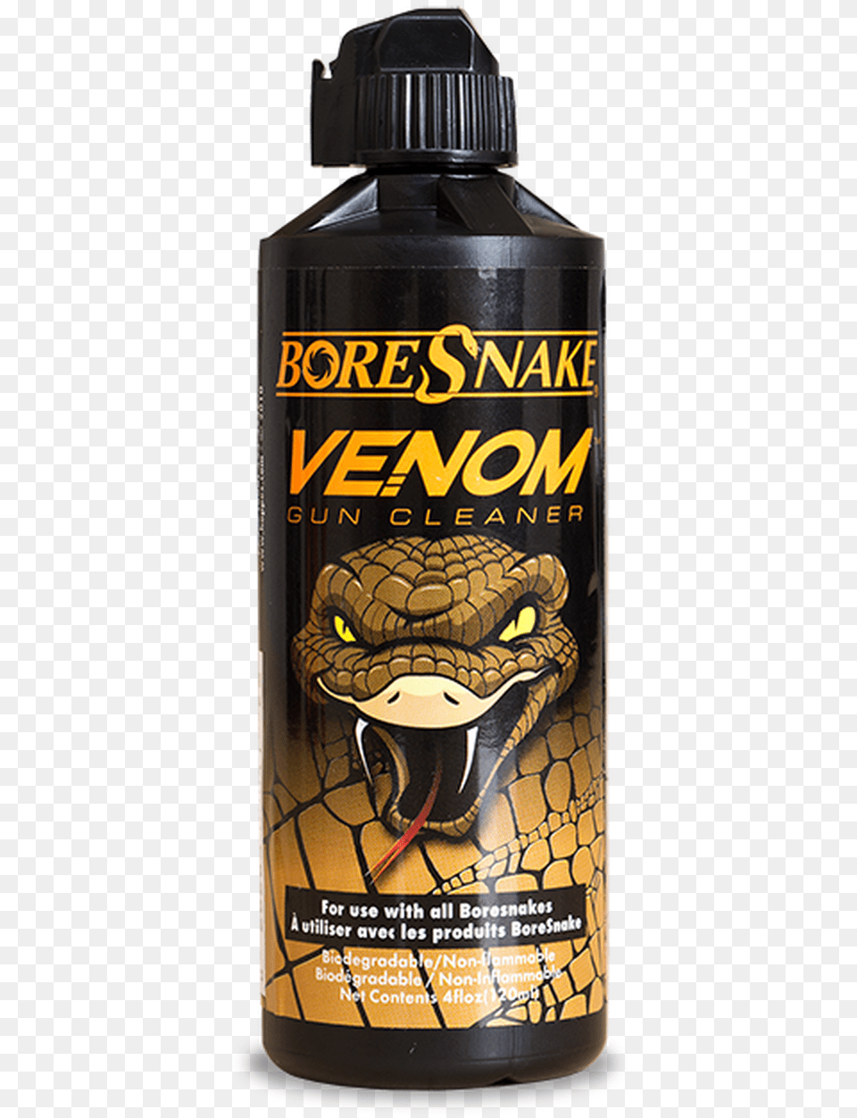 Hoppes Bore Snake Venom Gun Cleaner 2oz Venom Bore Snake, Bottle, Alcohol, Beer, Beverage Free Png Download