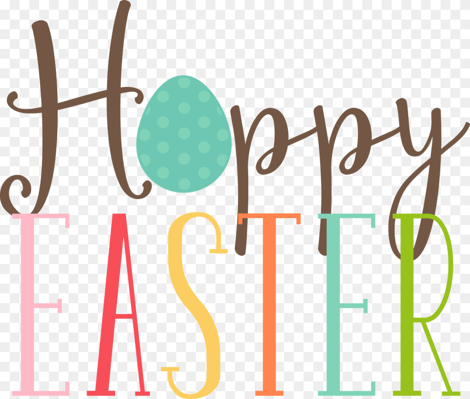 Hoppy Easter Svg Cut File Hoppy Easter Clip Art, Text, Number, Symbol, Cross Png Image