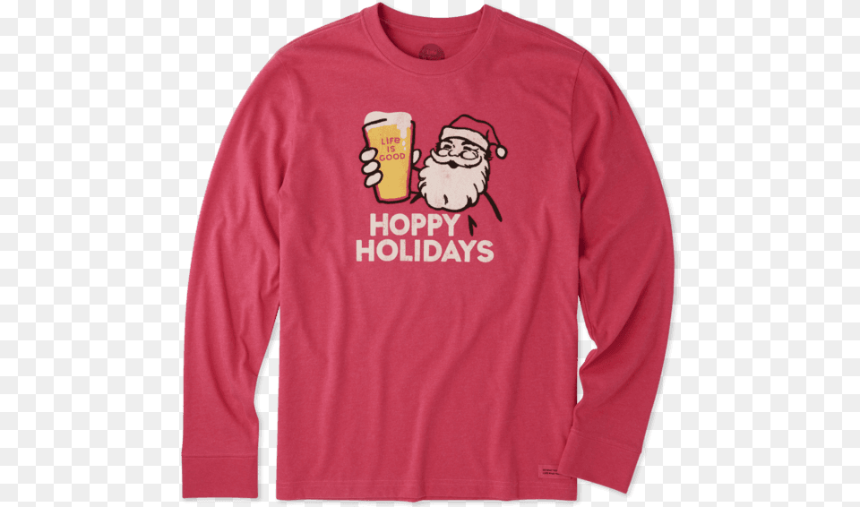 Hoppy Holidays Long Sleeve Crusher T Shirt, Clothing, Long Sleeve, Knitwear, Sweater Free Png Download