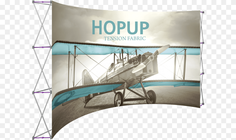 Hopup 15ft Curved Full Height Tension Fabric Display 10ft Hop Up Back Wall Display, Aircraft, Airplane, Transportation, Vehicle Free Transparent Png