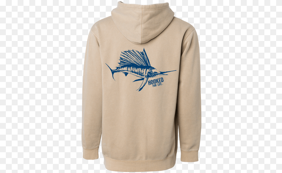 Horizon Fish Pigment Hooded Sweatshirt Sweatshirt, Clothing, Hoodie, Knitwear, Sweater Free Png