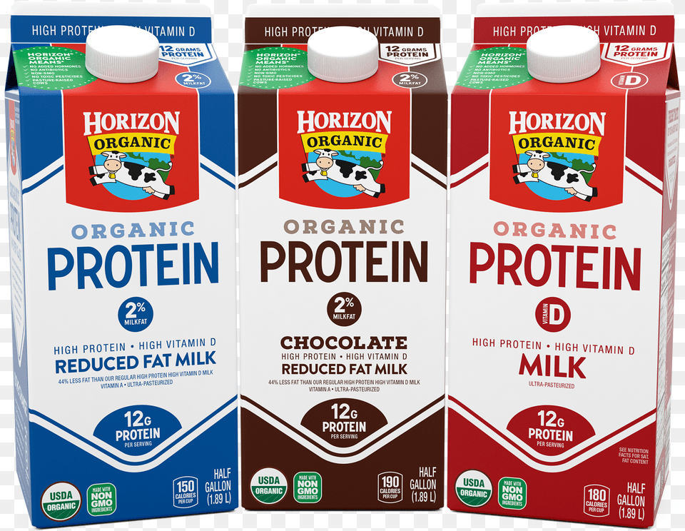 Horizon Organic Protein Milk, Beverage Png