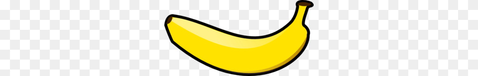 Horizontal Banana Clip Art, Produce, Food, Fruit, Plant Png