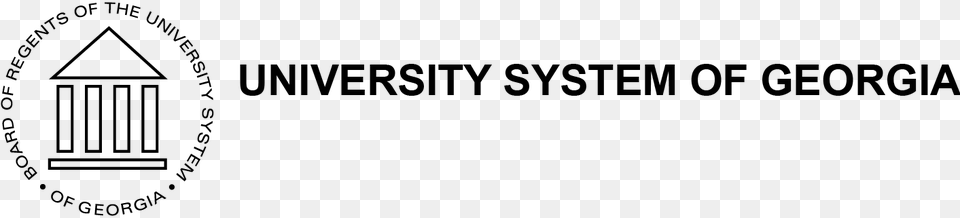 Horizontal Black On White Logo With Text University System Of Georgia Png