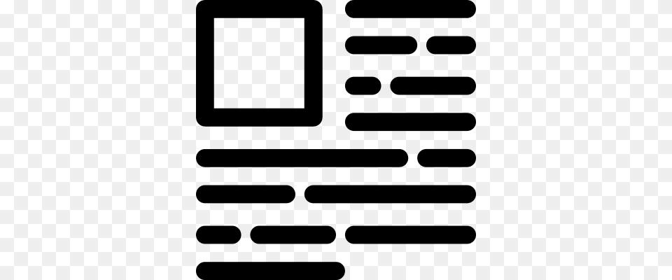 Horizontal Lines And A Square Vector Gpu White Icon, Gray Free Png
