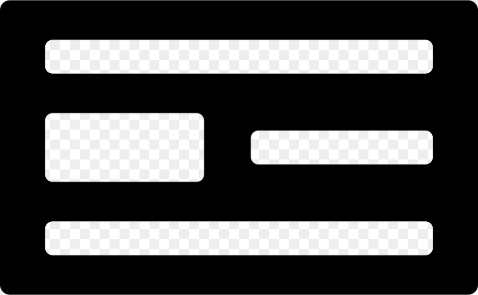 Horizontal Rectangle With Lines Black And White, Text Free Transparent Png