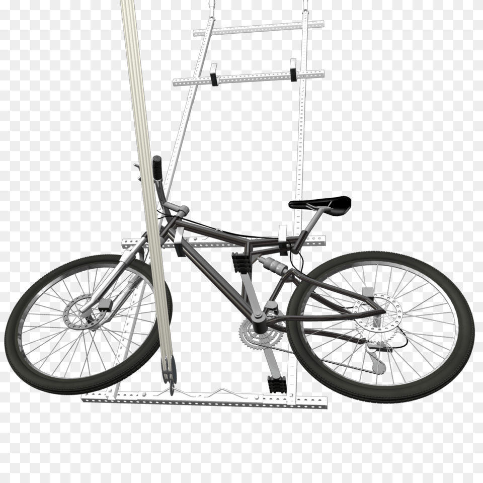 Horizontal Single Bike Lift Strong Racks, Machine, Wheel, Bicycle, Transportation Png Image