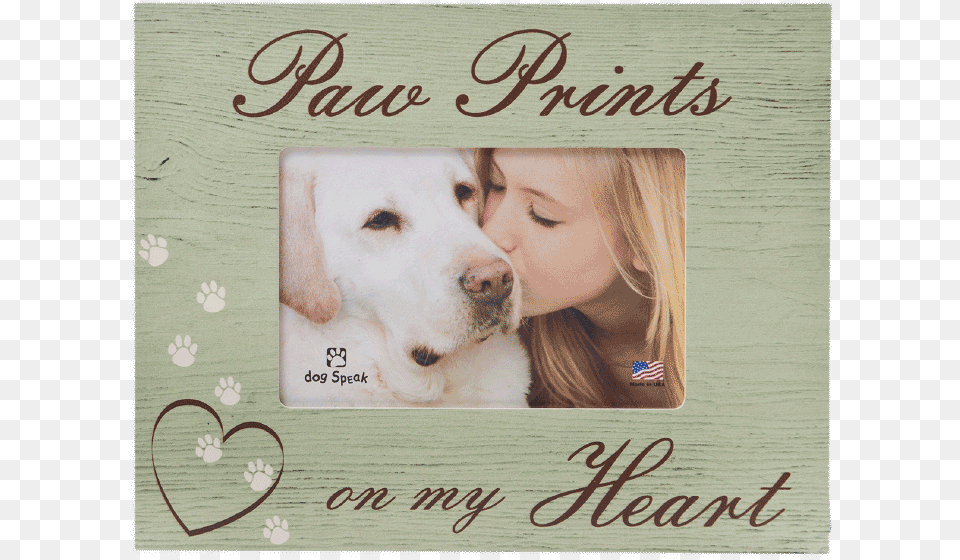 Horizontal Wood Frame Paw Prints On My Heart Frames For The Death Of A Dog, Greeting Card, Envelope, Mail, Animal Png Image