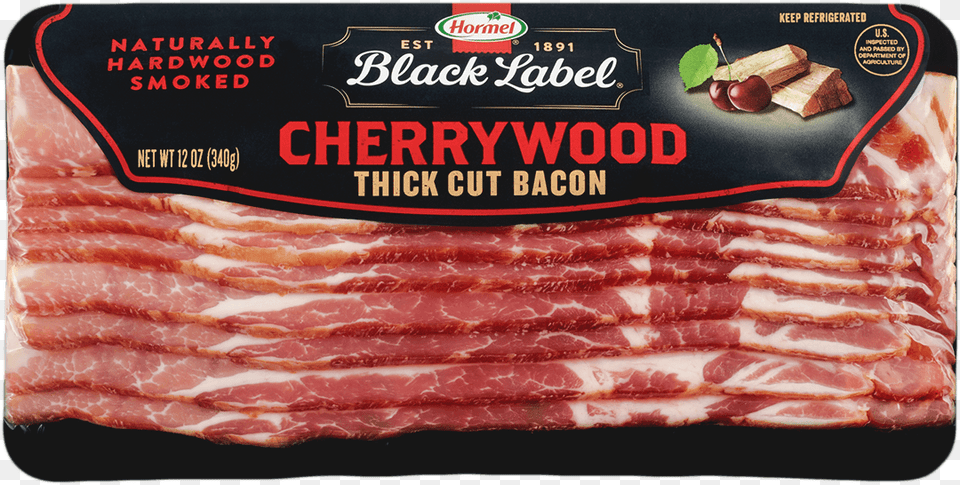 Hormel Black Label Cherrywood Bacon, Food, Meat, Pork Png