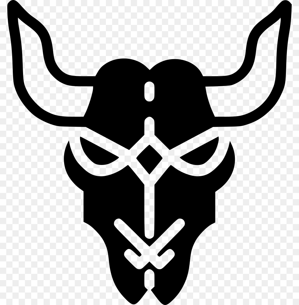 Horn Clipart Cow Skull Portable Network Graphics, Animal, Bull, Mammal, Stencil Png Image