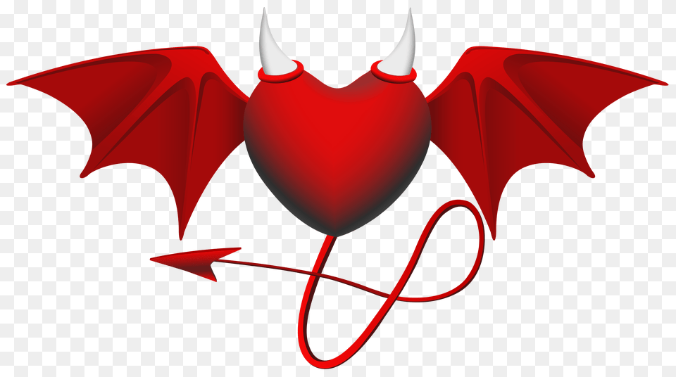 Horn Clipart Devel Devil Heart, Logo, Leaf, Plant, Animal Png Image