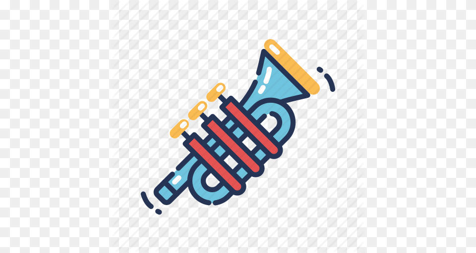 Horn Instrument Mardi Gras Music Trumpet Icon, Musical Instrument, Brass Section, Dynamite, Weapon Png Image