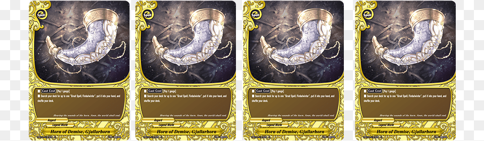 Horn Of Demise Gjallarhorn Expansionhundred Booster Tcg H Gold, Brass Section, Musical Instrument Free Png Download