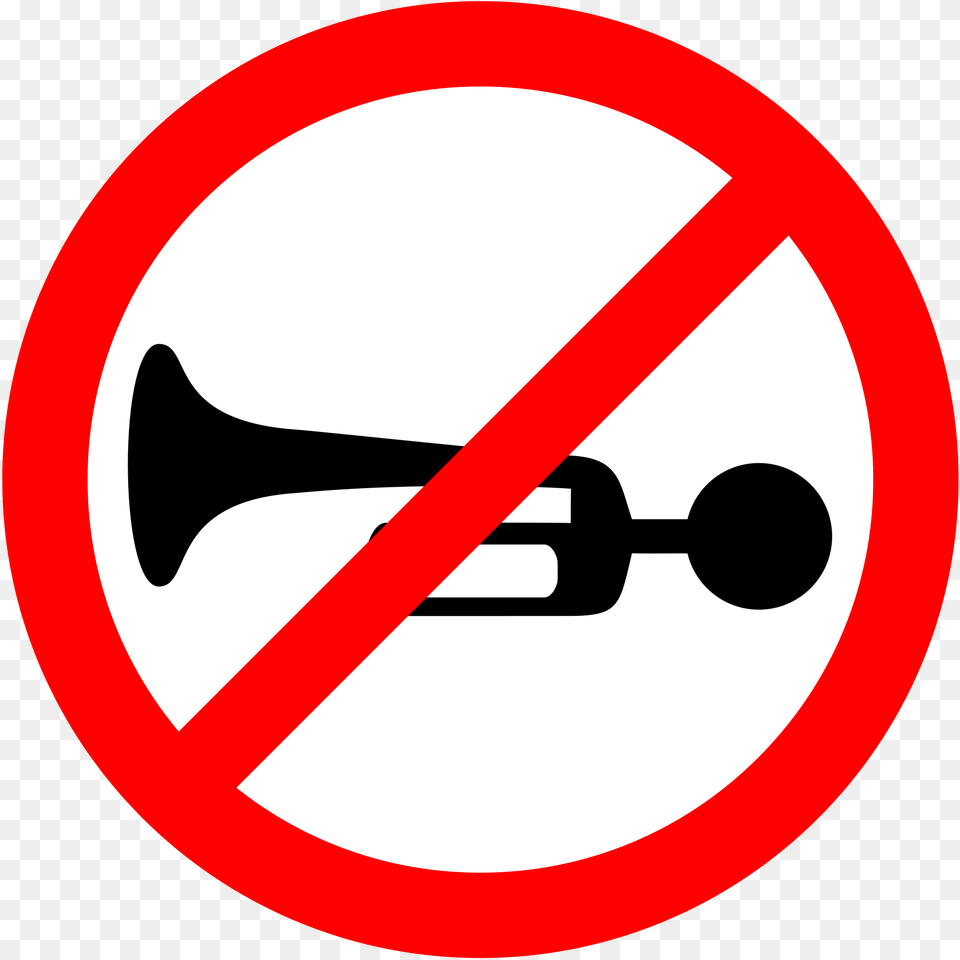 Horn Prohibited, Sign, Symbol, Musical Instrument, Road Sign Free Png