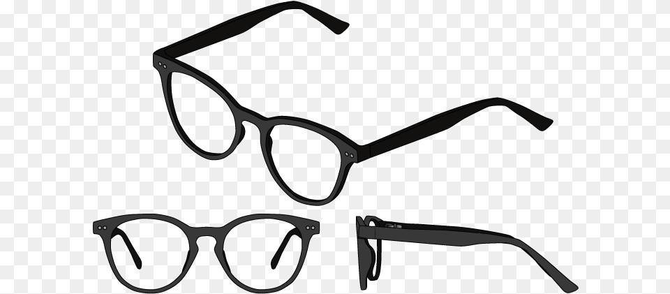 Horn Rim Frames Glasses, Accessories, Sunglasses Png Image