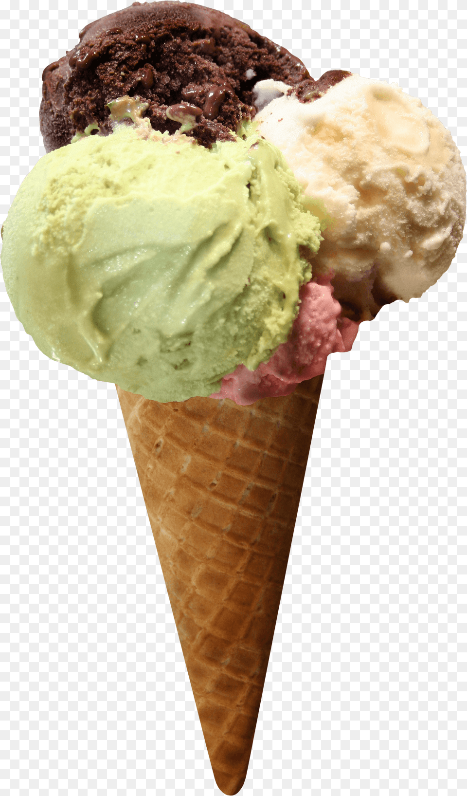 Horn Three Tastes Ice Cream, Dessert, Food, Ice Cream, Soft Serve Ice Cream Free Png Download