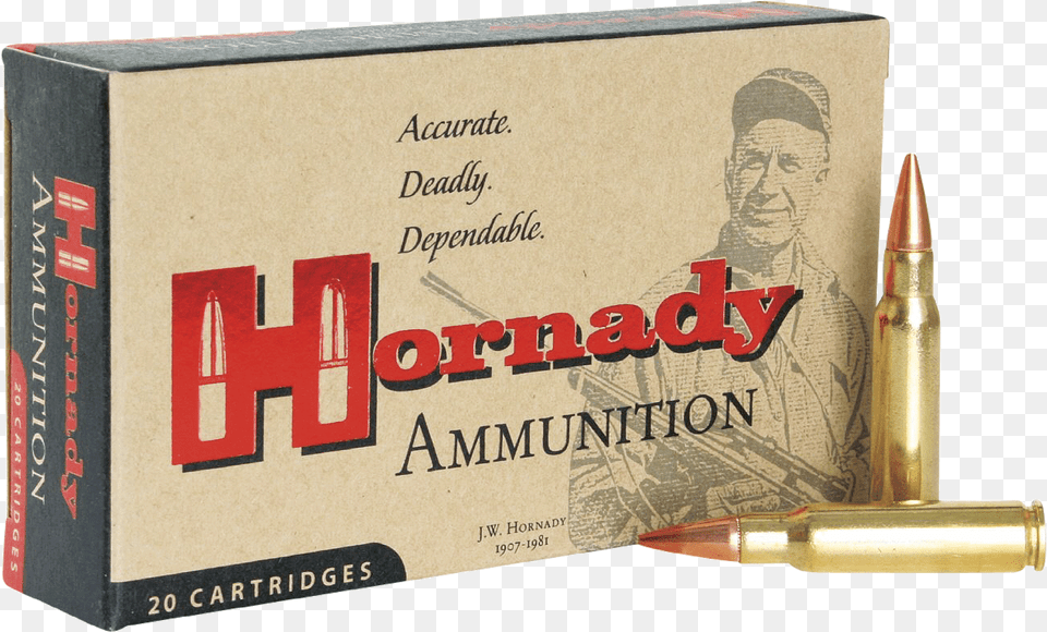 Hornady Custom 250 Savage 20rd Ammo Ammunition, Weapon, Person, Bullet, Face Free Transparent Png