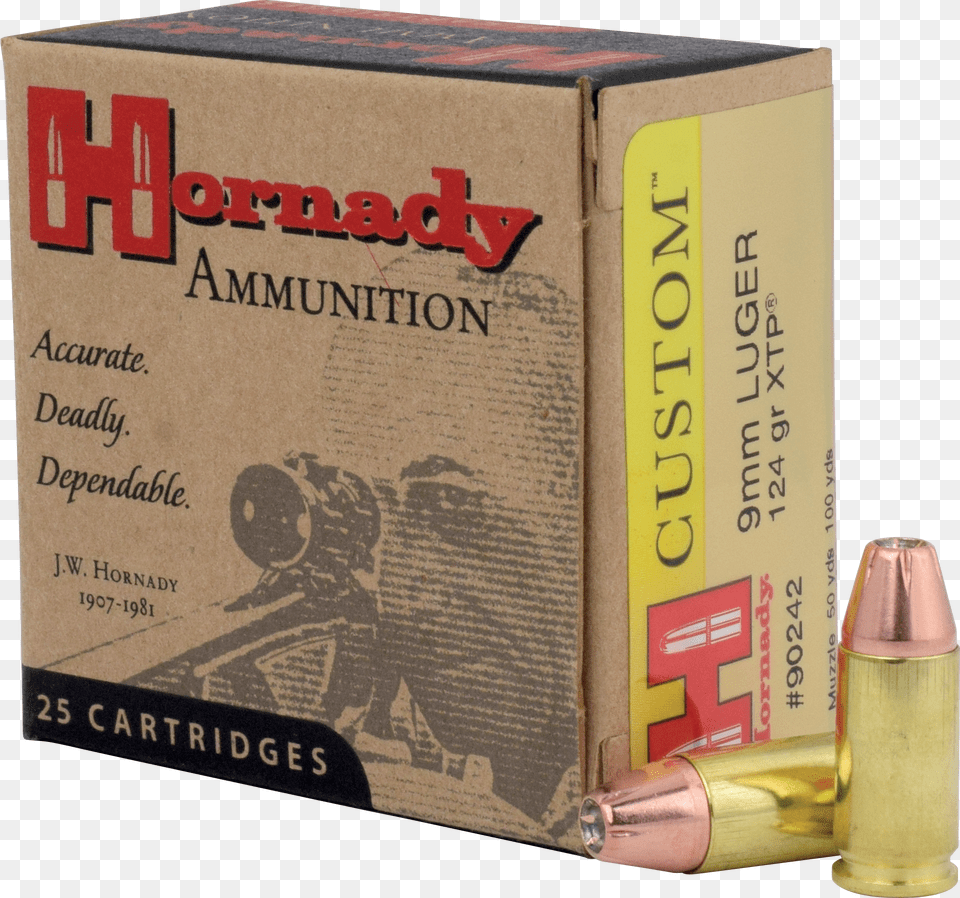 Hornady Custom Ammunition 9mm Luger 124 Grain Xtp Jacketed Hornady 9mm 124 Hollow Point Png Image