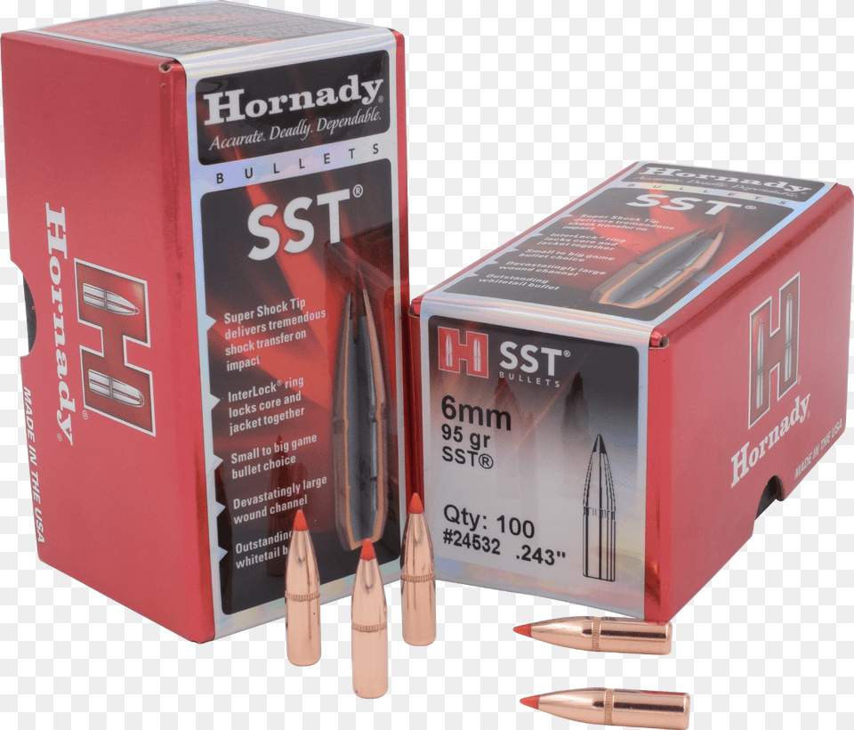 Hornady Match Bullets 168 Gr Bthp, Ammunition, Weapon, Bullet Png