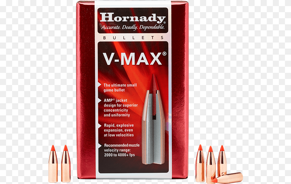 Hornady V Max, Ammunition, Weapon, Bullet Png Image