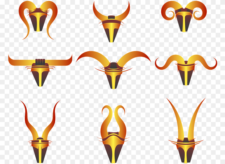 Horns Decorative Stylised Wall Mount, Light, Torch Free Transparent Png