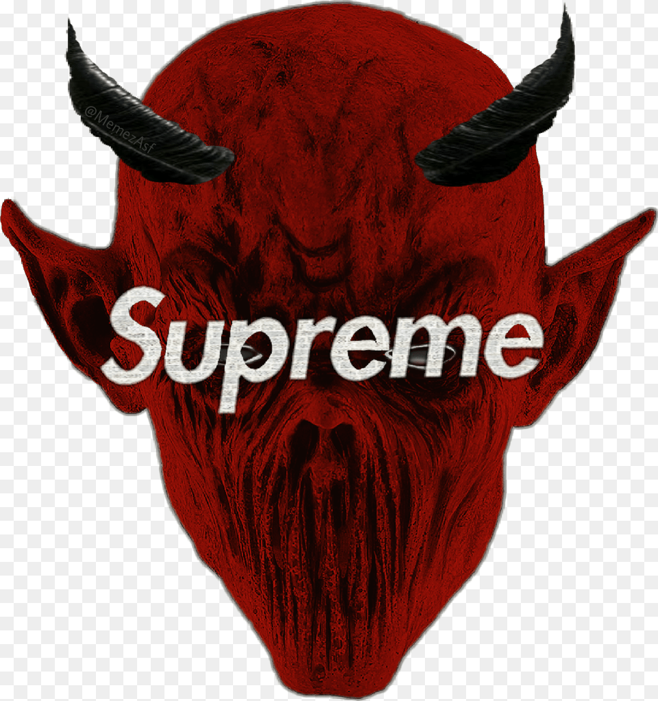 Horns Devil Logo Demon Mask Bape Head Supreme, Animal, Bull, Mammal, Buffalo Free Png