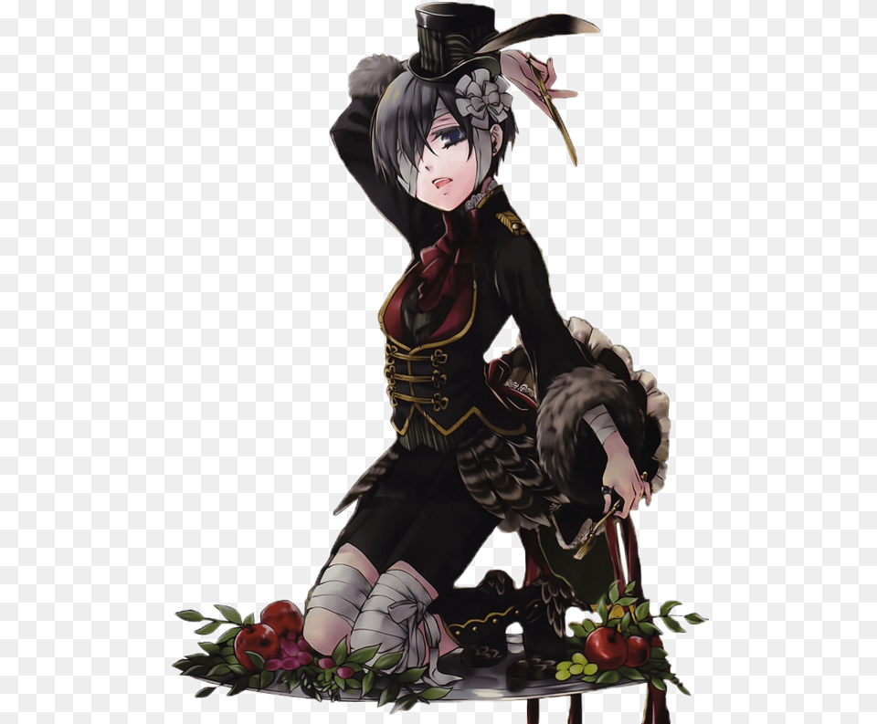 Horns Like The Devil Siel Black Butler Manga, Book, Comics, Publication, Person Free Png