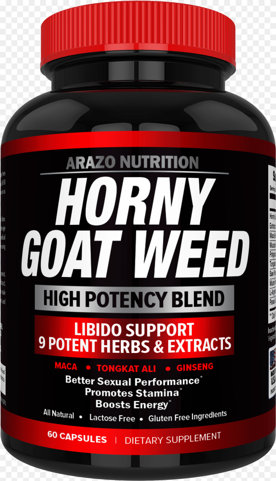 Horny Goat Weed Bodybuilding Supplement, Bottle, Shaker, Medication Free Png