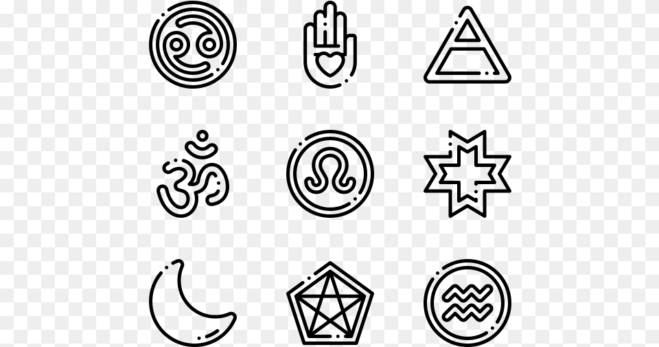 Horoscope Symbols, Gray Free Transparent Png