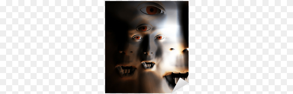 Horror Face On Wall, Adult, Female, Person, Woman Free Transparent Png