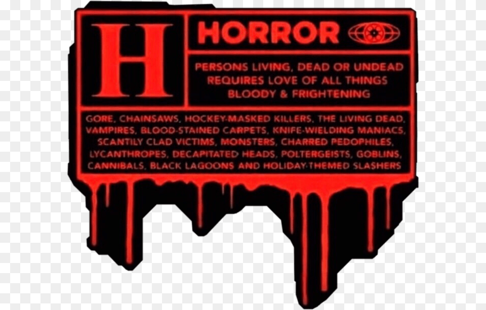 Horror Gore Horroraesthetic Goreaesthetic Freetoedit Red Aesthetic Horror, Advertisement, Poster, Text Free Transparent Png