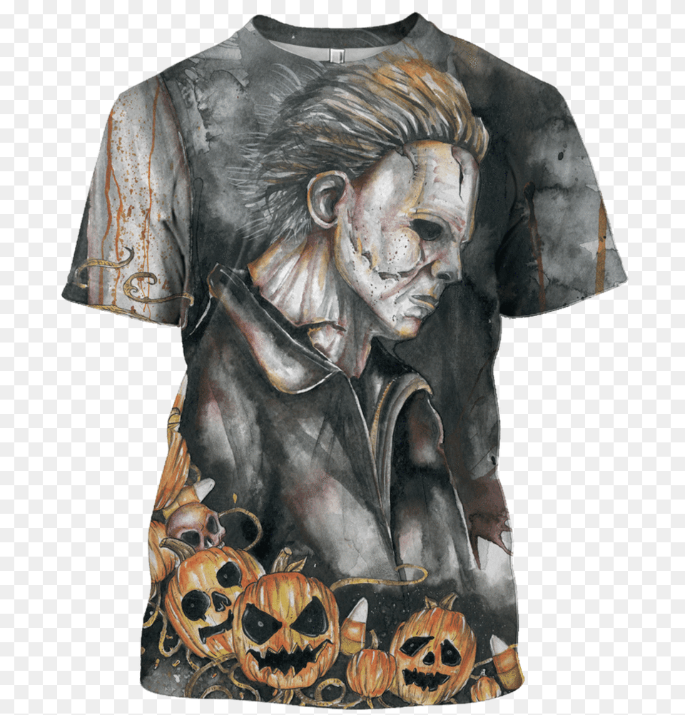 Horror Movie Tshirt Halloween Twisted Art, Clothing, T-shirt, Adult, Face Free Png