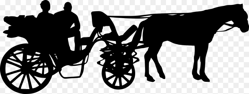 Horse And Buggy Carriage Horse Drawn Vehicle Horse Drawn Carriage Silhouette, Gray Png Image