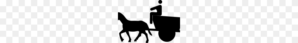 Horse And Carriage Clipart Horse Carriage Clip Art, Gray Png Image