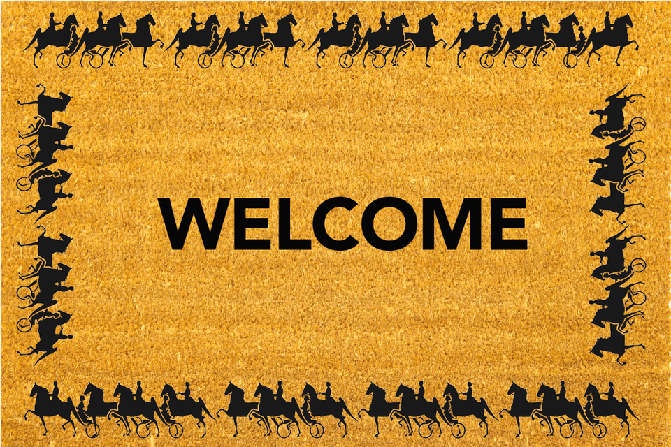 Horse And Carriage Coco Coir Doormat Envelor Home Horsecarriage Doormat, Mat, Person, Animal, Mammal Png Image
