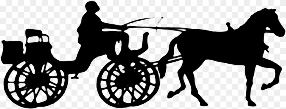 Horse And Carriage Logo, Machine, Spoke, Silhouette, Person Free Png Download