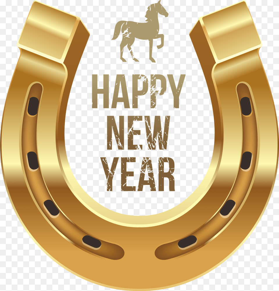 Horse And Horseshoe Happy New Year 2017, Animal, Mammal Free Png Download