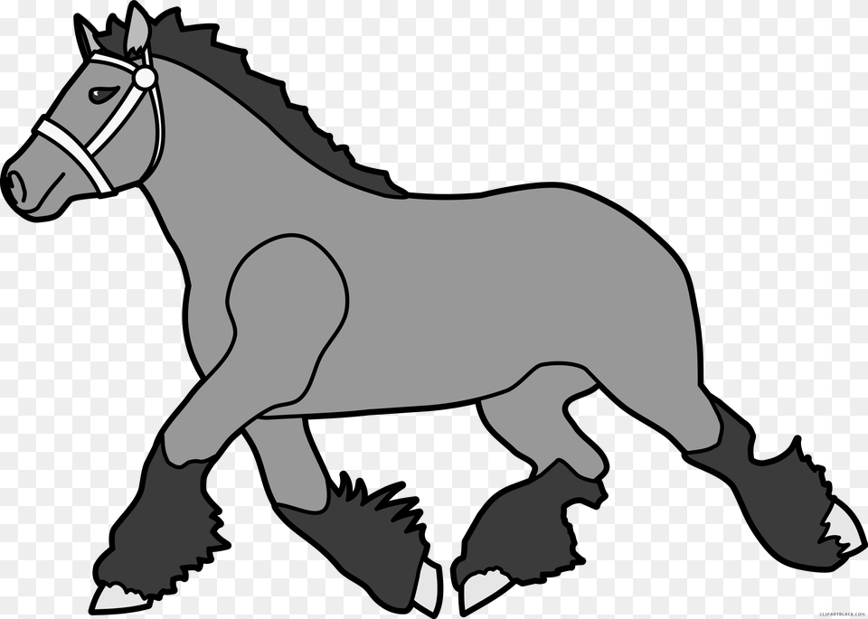 Horse Animal Black White Clipart Images Clipartblack Big Horse Cartoon, Colt Horse, Mammal, Baby, Person Png Image