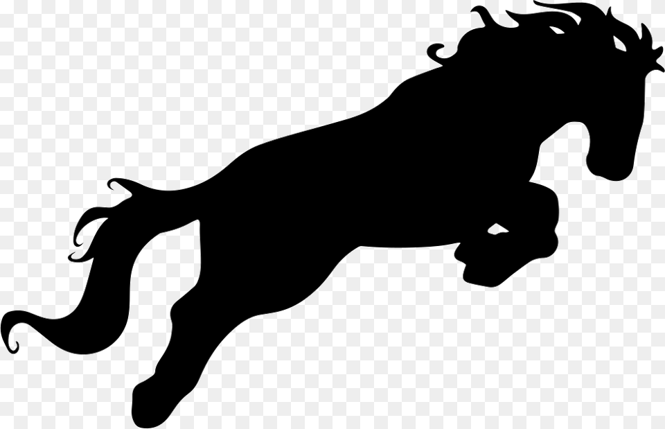 Horse Attacking Motion Silhouette Siluetas De Caballos En Movimiento, Stencil, Animal, Kangaroo, Mammal Free Png