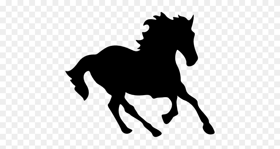 Horse Black Running Shape, Silhouette, Stencil, Animal, Mammal Png Image